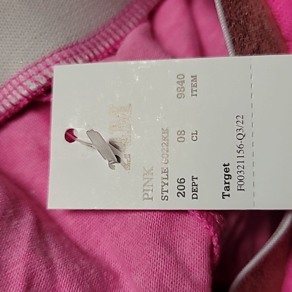 Cat & Jack Gold Band with Pink Heart Tully Built In Cotton Panty Shirt, 24 Month - Picture 7 of 8